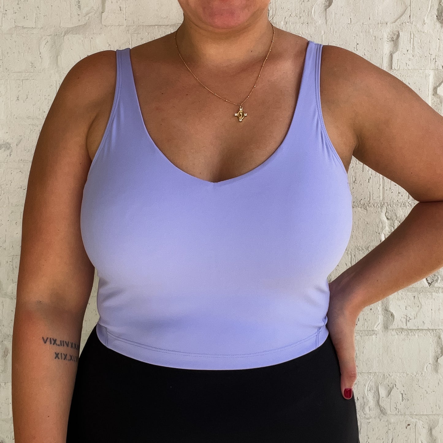 Chloe Cropped Tank Top in Lilac