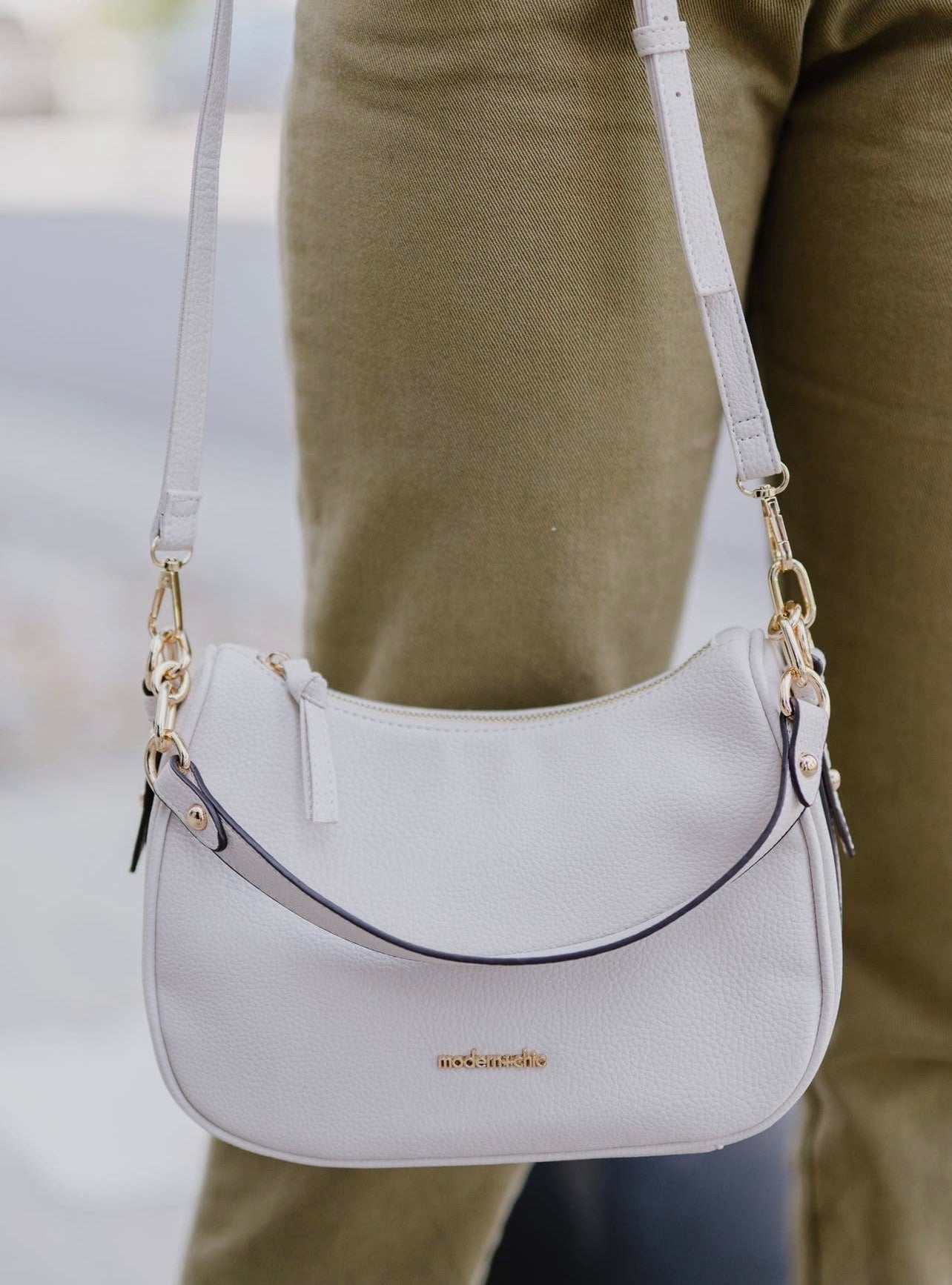 Annie Handbag Crossbody Purse in Cream